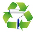 Recycle paint roller illustration design Royalty Free Stock Photo