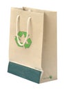 Recycle paper bag with recycle symbol