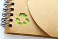 Recycle paper made notebook Royalty Free Stock Photo
