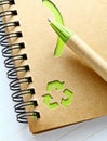 Recycle paper made notebook Royalty Free Stock Photo