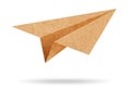 Recycle paper plane on white