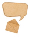 Recycle Paper speech bubble out from Envelope