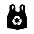 Recycle plastic bag icon