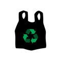 Recycle plastic bag icon