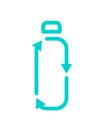 Recycle plastic bottle vector icon logo badge Royalty Free Stock Photo