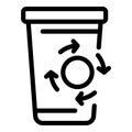 Recycle plastic icon, outline style Royalty Free Stock Photo