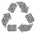 Recycle Recursion Mosaic of Itself Icons Royalty Free Stock Photo