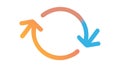 Recycle or Refresh Arrows, Data Loop and Reload Icon, vector design Generative AI Royalty Free Stock Photo