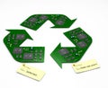 Recycle and Repair electronic circuit boards Royalty Free Stock Photo