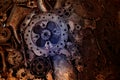 Recycle rough metal cogwheel texture background