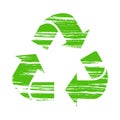 Recycle sign drawing for paint brush. Ecology symbol. Royalty Free Stock Photo