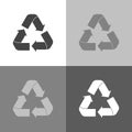 Recycle sign isolated. Flat icon. Vector illustration. Vector Royalty Free Stock Photo