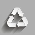 Recycle sign isolated. Flat icon. Vector illustration. Vector Royalty Free Stock Photo