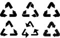 Recycle signs set Royalty Free Stock Photo