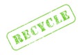 Recycle stamp on a white background Royalty Free Stock Photo