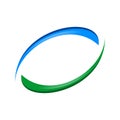 Recycle Swoosh Balance Blue Green Symbol Design