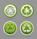 Recycle symbol badges Royalty Free Stock Photo
