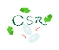 Recycle Symbol with Corporate Social Responsibility Concepts