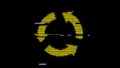 ASCII recycle symbol glitch yelow