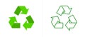 Recycle Symbol Green Arrows Logo Web Icon. Cycle, ecological.