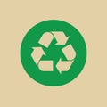 Recycle Symbol Green Arrows Logo Web Icon Royalty Free Stock Photo