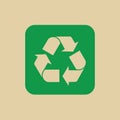 Recycle Symbol Green Arrows Logo Web Icon Royalty Free Stock Photo