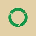 Recycle Symbol Green Arrows Logo Web Icon Royalty Free Stock Photo