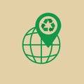 Recycle Symbol Green Arrows Logo Web Icon Royalty Free Stock Photo