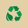 Recycle Symbol Green Arrows Logo Web Icon Royalty Free Stock Photo