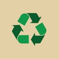 Recycle Symbol Green Arrows Logo Web Icon Royalty Free Stock Photo