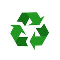 Recycle symbol green vector