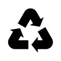 Recycle symbol icon flat vector illustration design Royalty Free Stock Photo