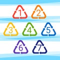 Recycle Symbol Logo Set Web Icon Royalty Free Stock Photo