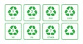 Recycle symbol plastic icon. Hdpe pp pet vector sign reuse plastic recycle material pictogram Royalty Free Stock Photo