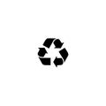 Recycle symbol of three arrows icon and simple flat symbol for web site, mobile, logo, app, UI Royalty Free Stock Photo