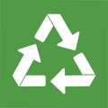 Recycle symbol, turned green arrows Royalty Free Stock Photo