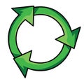 Recycle symbol vector eco friendly illustration.Arrow circle logo icon