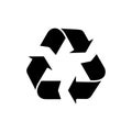 Recycle symbol vector illustration, recycle black color image, flat style, recycle web icon, recycle concept for design, recycle Royalty Free Stock Photo