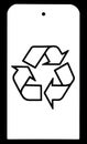 Recycle Symbol on White Tag