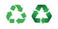 Recycle symbols. Recycling arrow icons. Reusing symbols. Recycling label Royalty Free Stock Photo