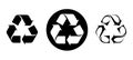 Recycle symbols. Vector illustration.