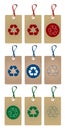 Recycle tags set Royalty Free Stock Photo