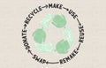 Recycle textiles, Circular Economy, make, use, reuse, swap, donate, recycle with eco clothes recycle icon sustainable fashion