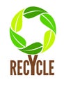Recycle tree vector logo
