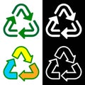 Recycle Triangle Arrow Symbol Set