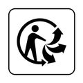 Recycle triman sign illustration