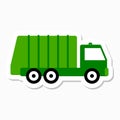Recycle truck icon sticker