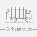 Recycle Truck Line Icon