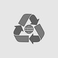 Recycle vector sign art Royalty Free Stock Photo