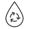 Recycle water line icon